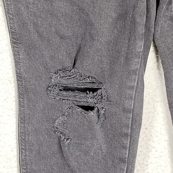 Old Navy Overall Size 2 Black Jack Denim Petite Distressed Adjustable Straps NWT - Picture 5 of 11